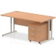 Rayleigh Cantilever Desk With 3 Draw Mobile Pedestal